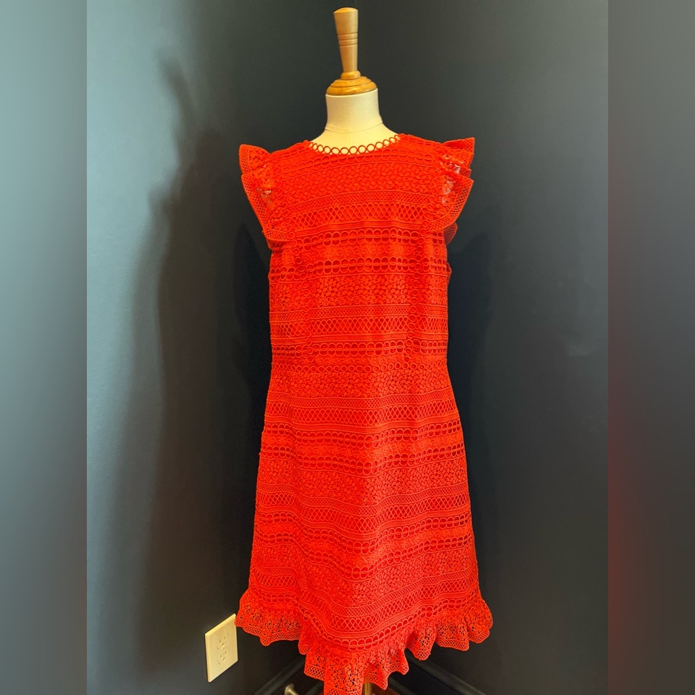 J Crew Women’s Cap-sleeve ruffle dress